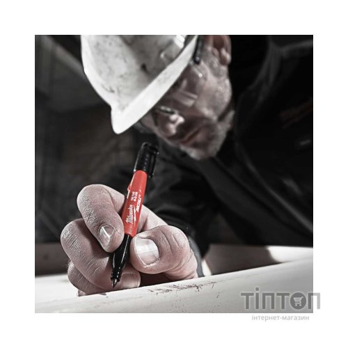 Маркер Milwaukee для будмайданчика INKZALL, тонкий, чорний (48223100)