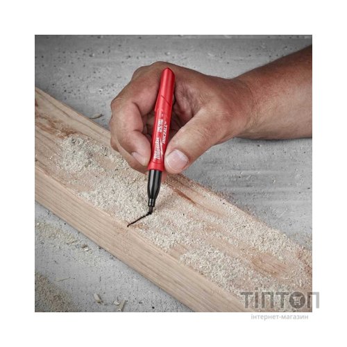 Маркер Milwaukee для будмайданчика INKZALL, тонкий, чорний (48223100)