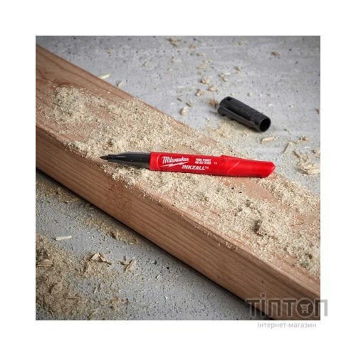 Маркер Milwaukee для будмайданчика INKZALL, тонкий, чорний (48223100)