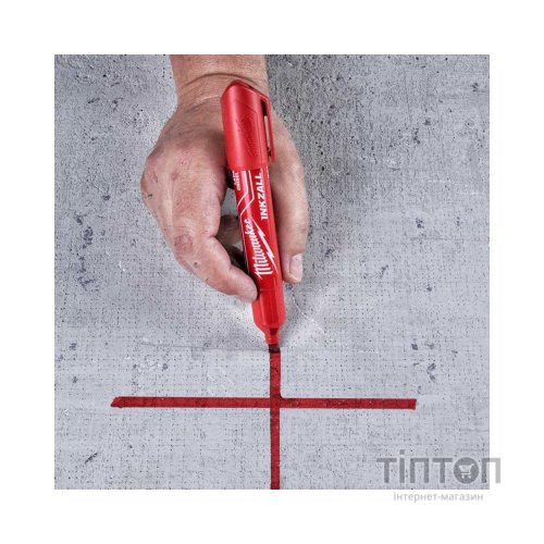 Маркер Milwaukee для будмайданчика INKZALL, великий (L), червоний (4932471556)