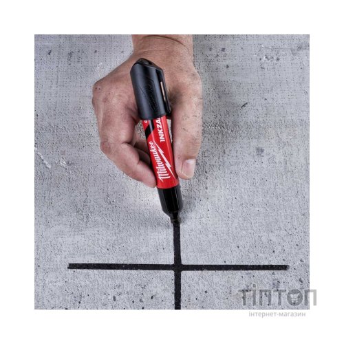 Маркер Milwaukee для будмайданчика INKZALL, великий (L), чорний, 3шт (4932471554)