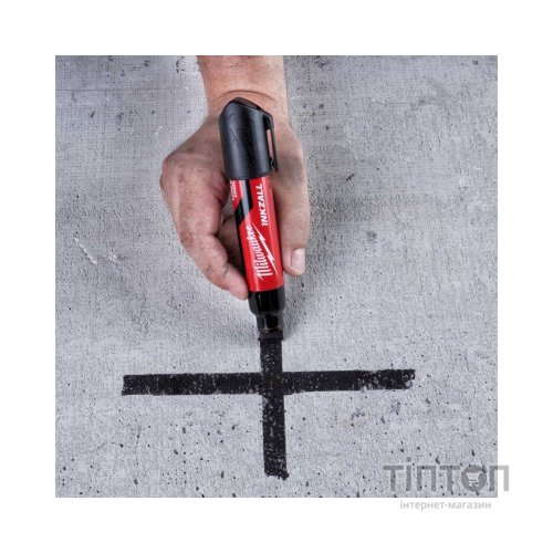 Маркер Milwaukee INKZALL для будмайданчика супер-великий XL чорний (блістер) (4932471558)