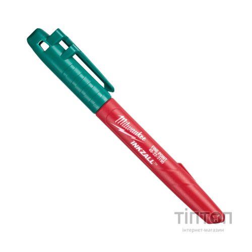 Маркер Milwaukee INKZALL для будмайданчика тонкий зелений (4932492127)