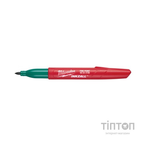 Маркер Milwaukee INKZALL для будмайданчика тонкий зелений (4932492127)