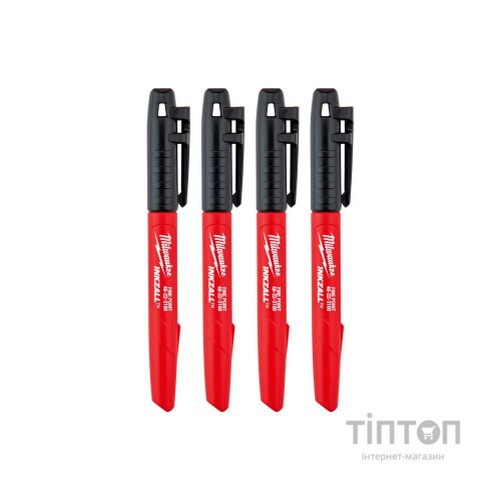 Маркер Milwaukee набір INKZALL для будмайданчика тонких 4 шт. (4932480551)