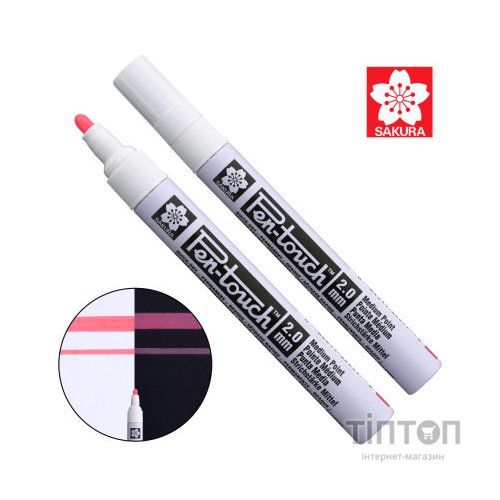 Маркер Sakura Pen-Touch Червоний, флуоресцентний, середній (MEDIUM) 2.0мм (084511322776)