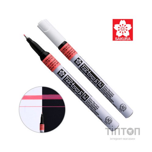 Маркер Sakura Pen-Touch Червоний, флуоресцентний, тонкий (EXTRA FINE) 0.7мм (084511322677)