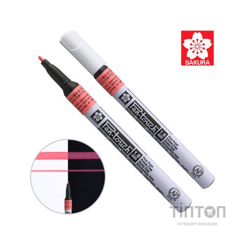 Маркер Sakura Pen-Touch Червоний, флуоресцентний, тонкий (FINE) 1мм (084511322721)