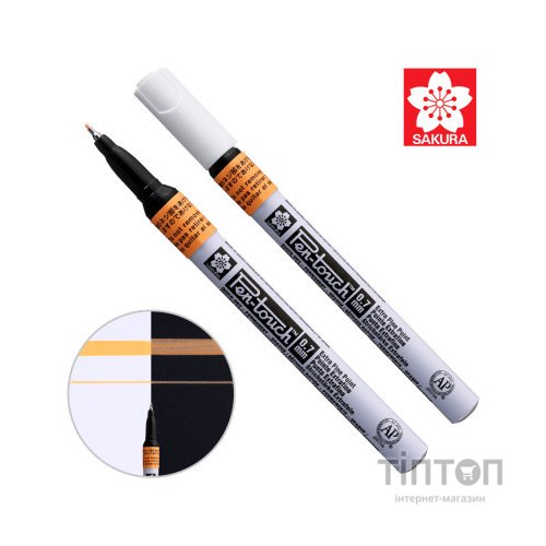 Маркер Sakura Pen-Touch Оранжевий, флуоресцентний, тонкий (EXTRA FINE) 0.7мм (084511322660)