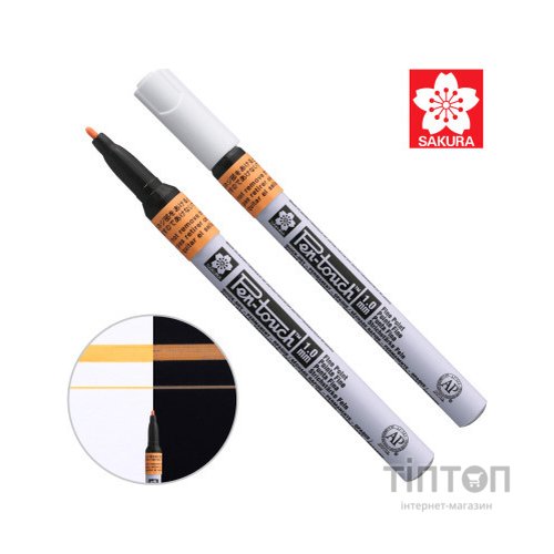 Маркер Sakura Pen-Touch Помаранчевий, флуоресцентний, тонкий (FINE) 1мм (084511322714)