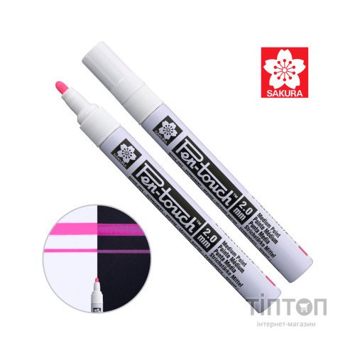 Маркер Sakura Pen-Touch Рожевий, флуоресцентний, середній (MEDIUM) 2.0мм (084511322783)