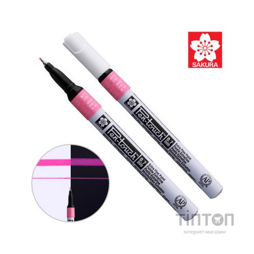 Маркер Sakura Pen-Touch Рожевий, флуоресцентний, тонкий (EXTRA FINE) 0.7мм (084511322684)