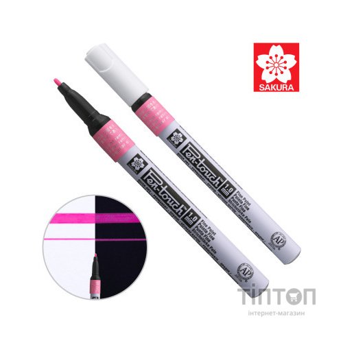 Маркер Sakura Pen-Touch Рожевий, флуоресцентний, тонкий (FINE) 1мм (084511322738)