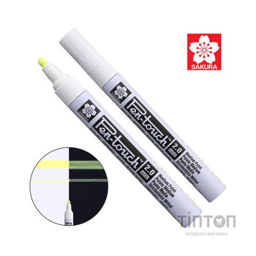 Маркер Sakura Pen-Touch Жовтий, флуоресцентний, середній (MEDIUM) 2.0мм (084511322752)