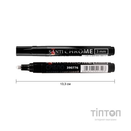 Маркер Santi дзеркальний Chrome 3 мм Срібло (390776)