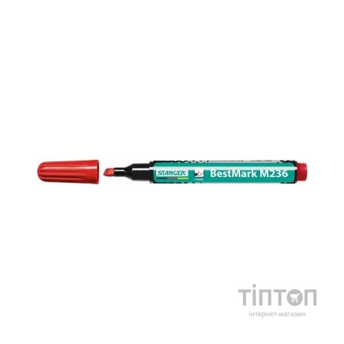 Маркер Stanger Permanent водостійкий клин. наконечник червоний 1-4 мм (712006)