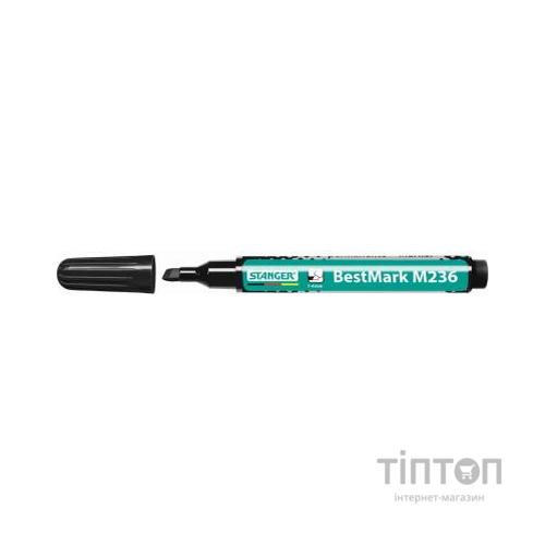 Маркер Stanger Permanent водостійкий клин. наконечник чорний 1-4 мм (712004)