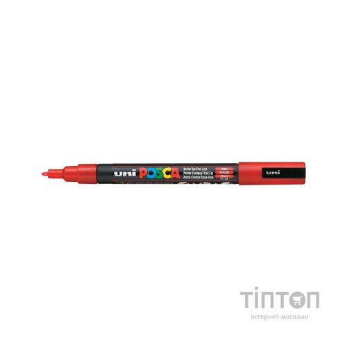 Маркер UNI Posca, 0.9-1.3мм, Червоний (PC-3M.Red)