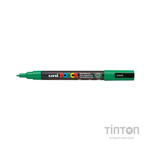Маркер UNI Posca, 0.9-1.3мм, Зелений (PC-3M.Green)
