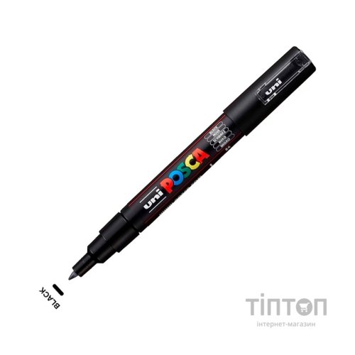 Маркер UNI Posca PC- 1MR 0.7 мм Чорний (PC-1M BLACK(N))