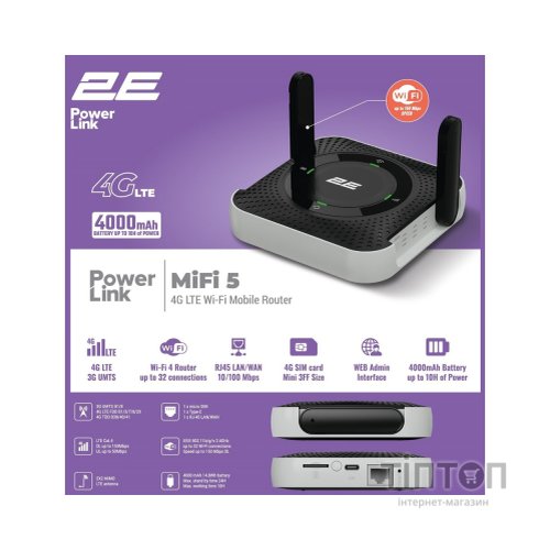 Маршрутизатор 2E PowerLink MiFi-5 2025 (794300866700)