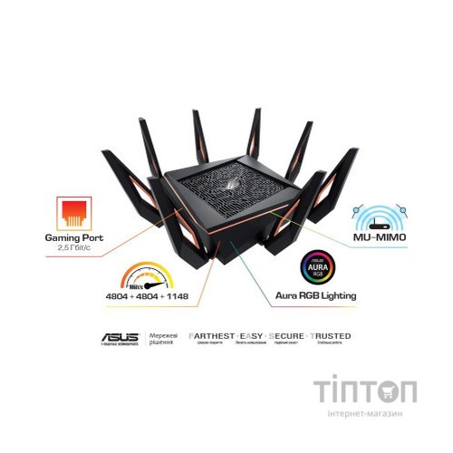 Маршрутизатор ASUS GT-AX11000 (90IG04H0-MU9G00)