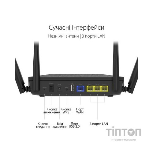 Маршрутизатор ASUS RT-AX1800U (90IG06P0-MO3520)