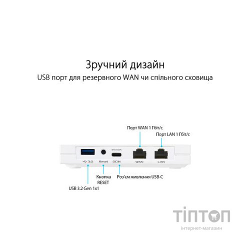 Маршрутизатор ASUS RT-AX57 GO (90IG08N0-MU9C00)