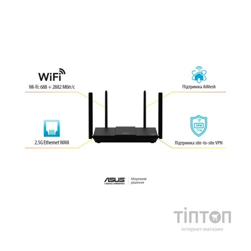 Маршрутизатор ASUS RT-BE50 (90IG09U0-MO3S00)