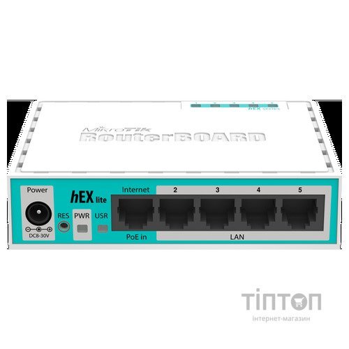 Маршрутизатор MikroTik RB 750 hEX Lite