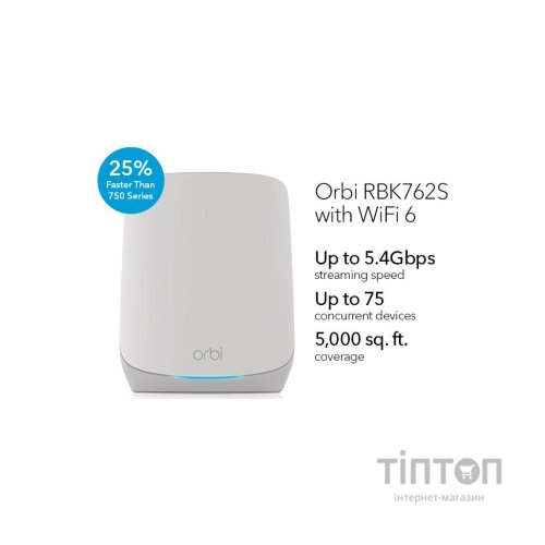 Маршрутизатор Netgear Orbi RBK762S (RBK762S-100EUS)