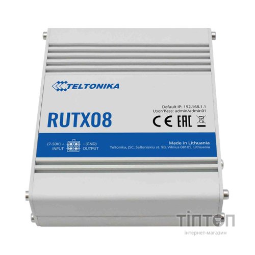 Маршрутизатор Teltonika NET ROUTER 1000M 4PORT/RUTX08 TELTONIKA (RUTX08000000)