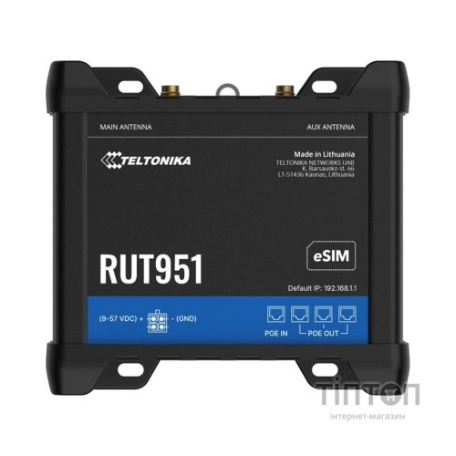 Маршрутизатор Teltonika RUT951 POE+ (RUT951B10J00)
