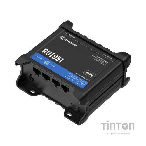 Маршрутизатор Teltonika RUT951 POE+ (RUT951B10J00)