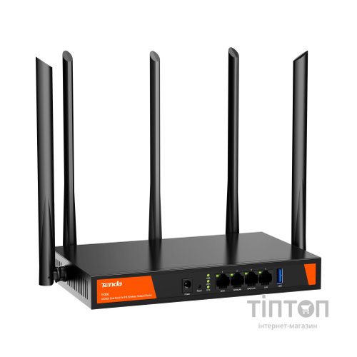 Маршрутизатор Tenda Маршрутизатор TENDA W30E Hotspot AX3000 4xGE (1xGE WAN, 2xGE LAN/WAN, 1xGE LAN) (W30E)