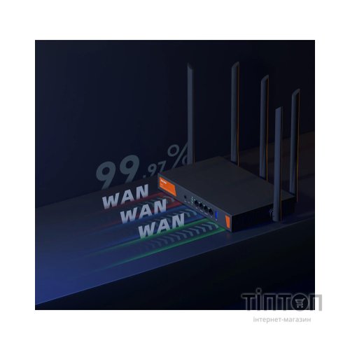 Маршрутизатор Tenda Маршрутизатор TENDA W30E Hotspot AX3000 4xGE (1xGE WAN, 2xGE LAN/WAN, 1xGE LAN) (W30E)