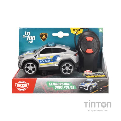 Машина Dickie Toys Поліцейська машина Ламборгіні Урус на дистанційному керуванні зі світловим ефектом 13 см (3712023)