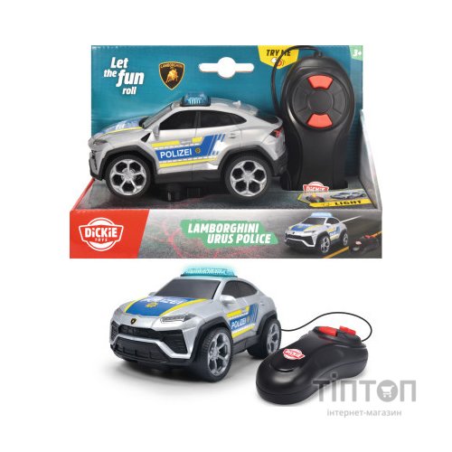 Машина Dickie Toys Поліцейська машина Ламборгіні Урус на дистанційному керуванні зі світловим ефектом 13 см (3712023)