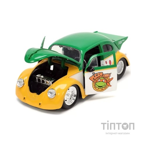 Машина Jada металева Черепашки-Ніндзя Фольксваген Бітл (1959) з фігуркою Мікеланджело, 1:24 (253285002)