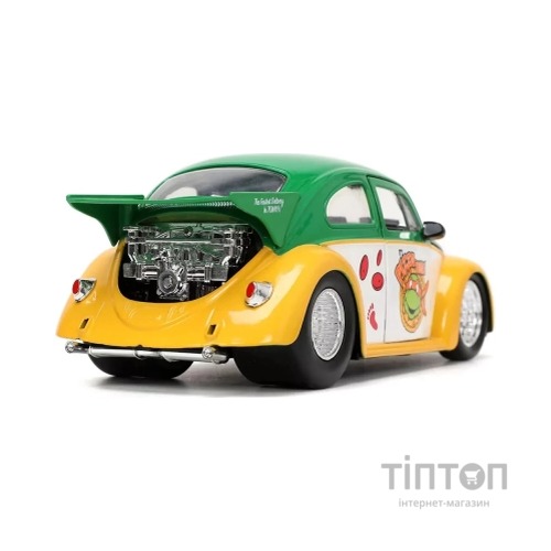 Машина Jada металева Черепашки-Ніндзя Фольксваген Бітл (1959) з фігуркою Мікеланджело, 1:24 (253285002)