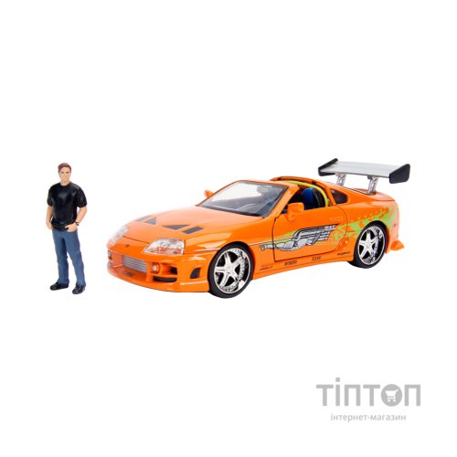 Машина Jada металева Форсаж Toyota Supra (1995) + фігурка Браяна 1:24 (253205001)