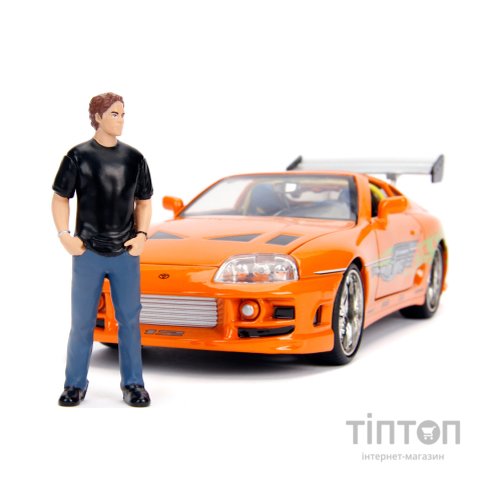Машина Jada металева Форсаж Toyota Supra (1995) + фігурка Браяна 1:24 (253205001)