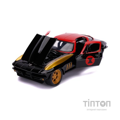 Машина Jada металева Марвел Месники Chevrolet Corvette (1966) + фігурка Чорної вдови 1:24 (253225014)