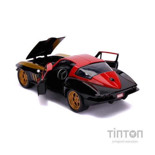 Машина Jada металева Марвел Месники Chevrolet Corvette (1966) + фігурка Чорної вдови 1:24 (253225014)