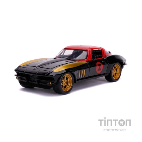 Машина Jada металева Марвел Месники Chevrolet Corvette (1966) + фігурка Чорної вдови 1:24 (253225014)