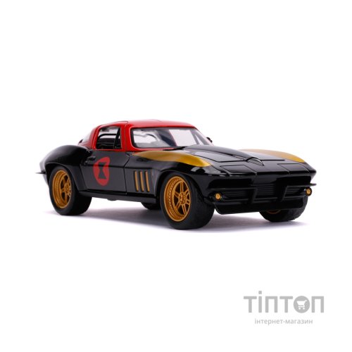 Машина Jada металева Марвел Месники Chevrolet Corvette (1966) + фігурка Чорної вдови 1:24 (253225014)