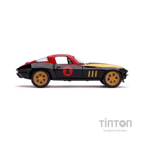 Машина Jada металева Марвел Месники Chevrolet Corvette (1966) + фігурка Чорної вдови 1:24 (253225014)