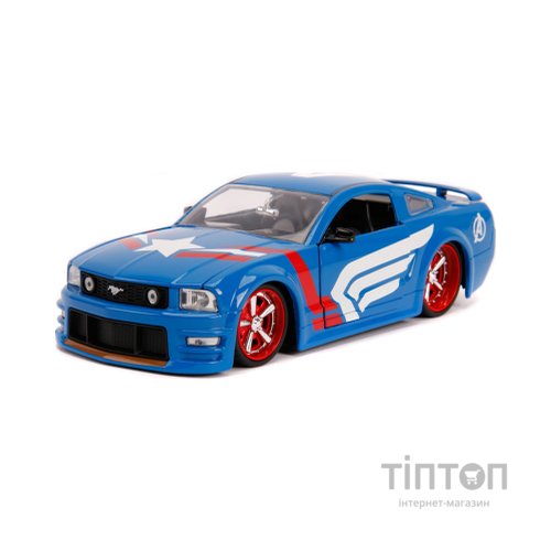 Машина Jada металева Марвел Месники Ford Mustang GT (2006) + фігурка Капітана Америки 1:24 (253225007)