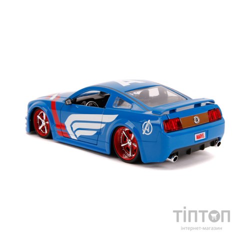 Машина Jada металева Марвел Месники Ford Mustang GT (2006) + фігурка Капітана Америки 1:24 (253225007)