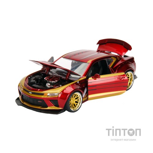 Машина Jada металева Марвел. Месники: Шевроле Камаро (2016) з фігуркою Залізної людини 1:24 (253225003)